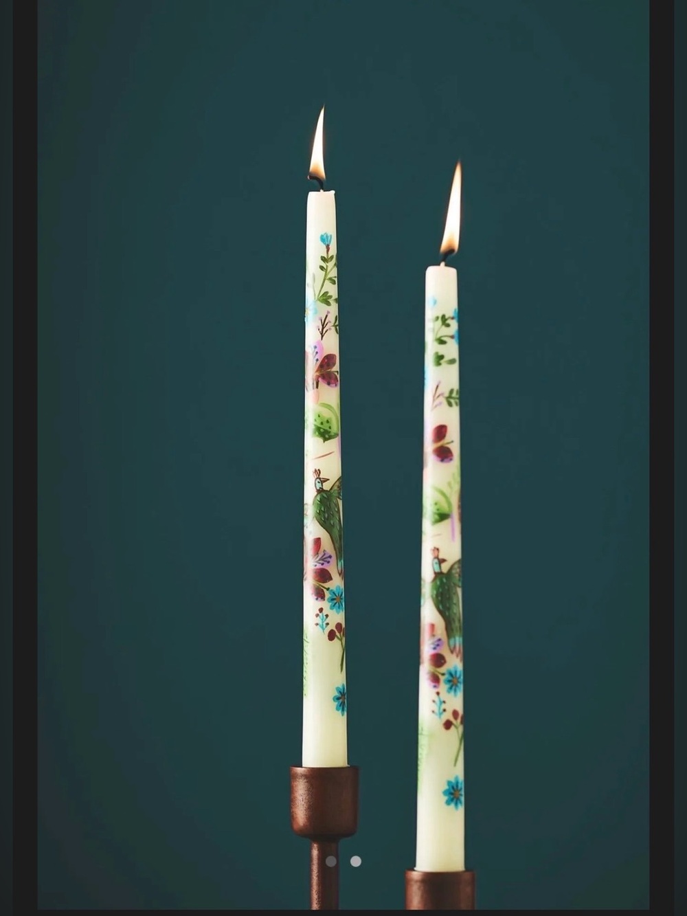 Anthropologie Anthropologie Festive Forest Candle Tapers, Set of 2